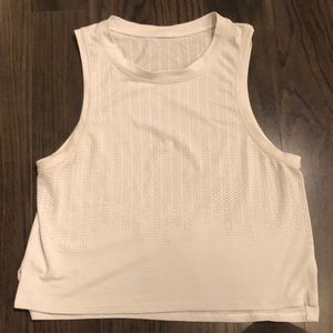 Lululemon white cropped tank in size 4